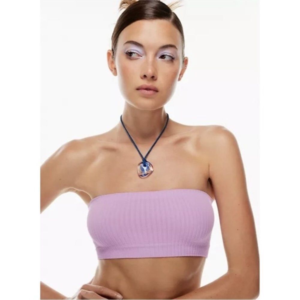 nwt aritzia sunday best since seamless bandeau top amethyst lilac purple size L